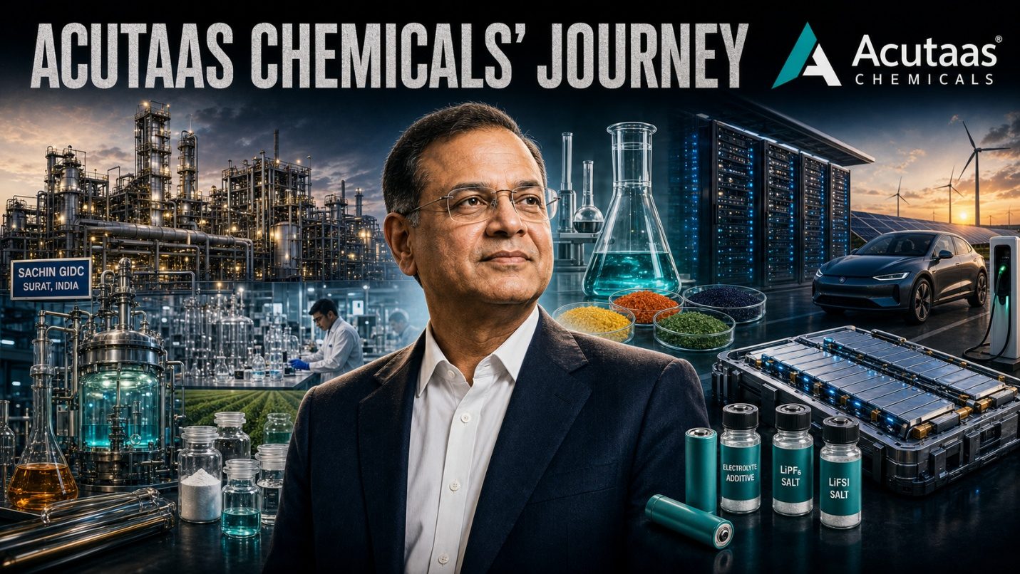 Acutaas Chemicals’ journey, from pharma intermediates to lithium-ion battery materials.