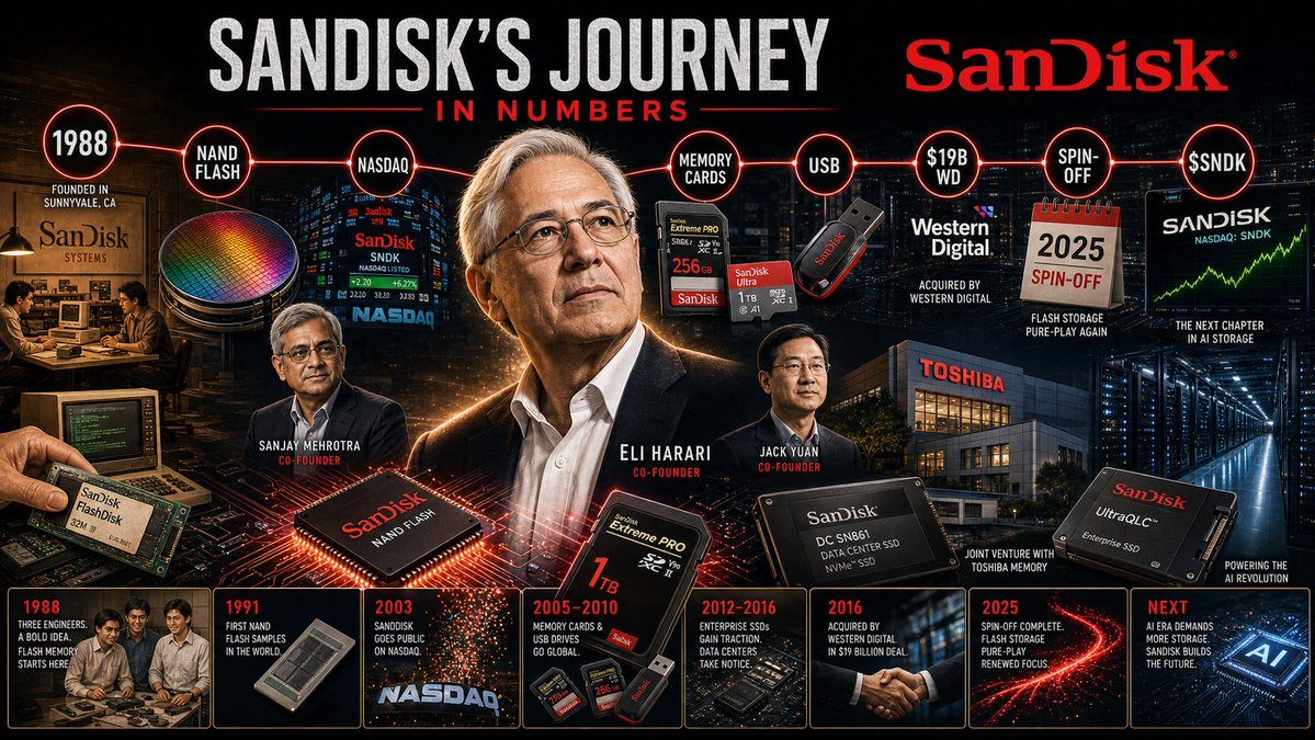 SanDisk’s journey, the NAND flash pioneer that won a second life as an independent company.