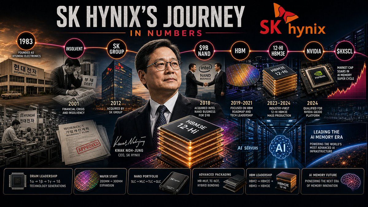 SK Hynix’s journey, from insolvency to HBM leadership and a $1 trillion valuation.