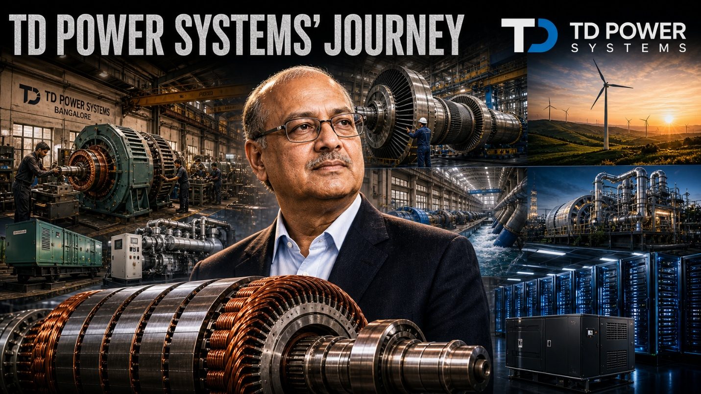 TD Power Systems’ journey, generators for hydro, gas, wind and steam turbines worldwide.
